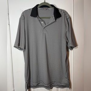 Peter Millar Summer Comfort Polo Black White Stripes
